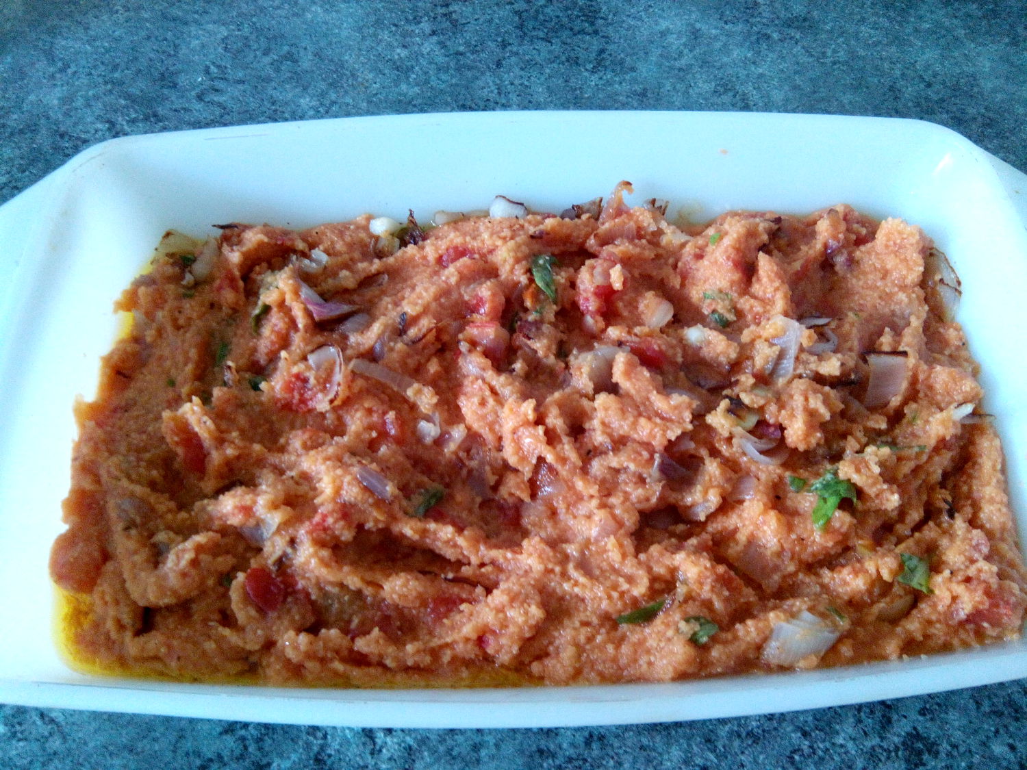 Polenta tomate basilic - recette sans gluten