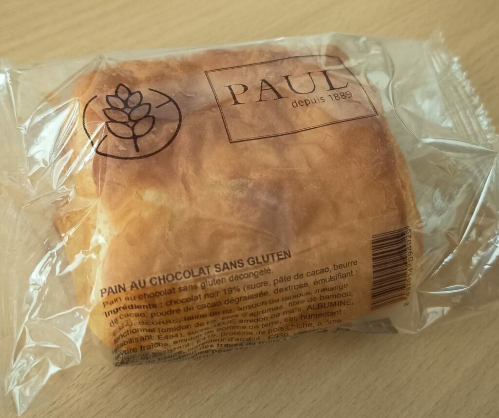 Pain au chocolat sans gluten chez Paul